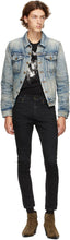 Saint Laurent Blue Denim 70's Trashed Jacket