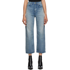 Saint Laurent Blue Denim Original High-Rise Jeans