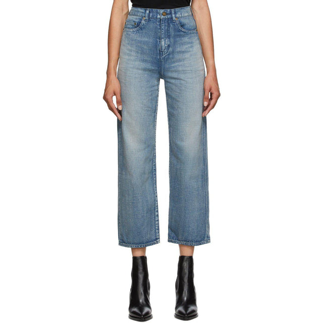 Saint Laurent Blue Denim Original High-Rise Jeans
