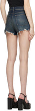 Saint Laurent Blue Denim Raw Edge Shorts