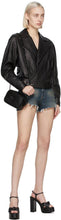 Saint Laurent Blue Denim Raw Edge Shorts
