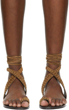 Saint Laurent Brown Gia Wrap Sandals