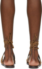 Saint Laurent Brown Gia Wrap Sandals