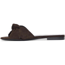 Saint Laurent Brown Suede Bianca Flat Sandals