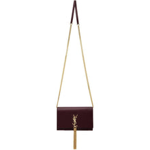 Saint Laurent Burgundy Kate Tassel Chain Wallet Bag