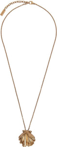 Saint Laurent Gold Seashell Pendant Necklace - Collier Saint Laurent Gold Sushell Collier - 세인트 라이 렌트 골드 조개 펜던트 목걸이