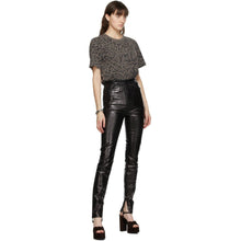 Saint Laurent Grey Leopard Print T-Shirt - T-shirt imprimé léopard gris Saint Laurent - 세인트 라이든 그레이 레오파드 프린트 티셔츠