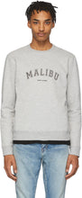 Saint Laurent Grey 'Malibu' Sweatshirt - Sweat-shirt de Saint Laurent gris 'Malibu' - 세인트 라이든 그레이 '말리부'스웨터