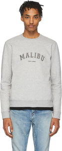 Saint Laurent Grey 'Malibu' Sweatshirt - Sweat-shirt de Saint Laurent gris 'Malibu' - 세인트 라이든 그레이 '말리부'스웨터