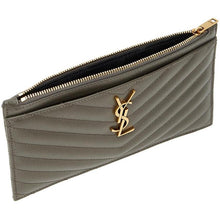 Saint Laurent Grey Monogramme Bill Pouch