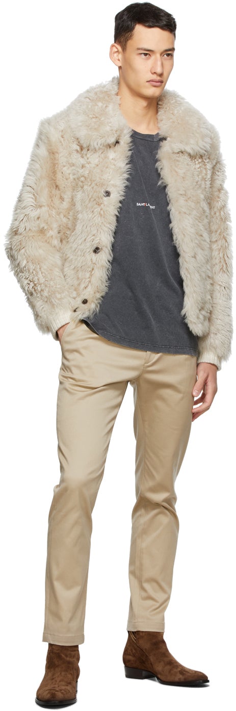 Saint Laurent Grey Rive Gauche T-Shirt