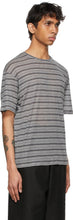 Saint Laurent Grey Striped Surfer T-Shirt