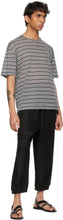 Saint Laurent Grey Striped Surfer T-Shirt