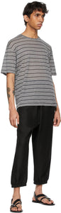 Saint Laurent Grey Striped Surfer T-Shirt