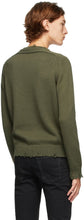 Saint Laurent Khaki Destroyed Sweater