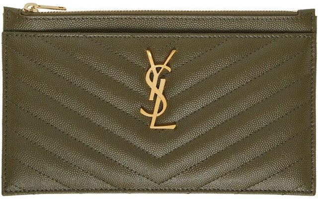 Saint Laurent Khaki Monogram Bill Pouch - Saint Laurent Khaki Monogram Bill Pouch - 세인트 라이 렌트 카키 모노그램 빌 파우치