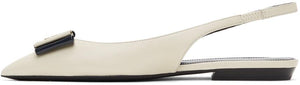 Saint Laurent Off-White AnaÃ¯s Slingback Flats