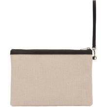 Saint Laurent Off-White Canvas 'Rive Gauche' Pouch