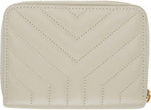 Saint Laurent Off-White Joan Compact Zip-Around Wallet