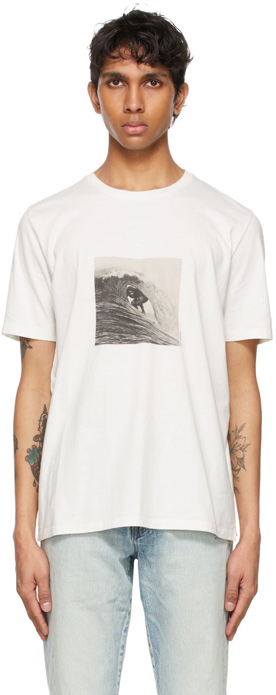 Saint Laurent Off-White Surfer T-Shirt – BlackSkinny