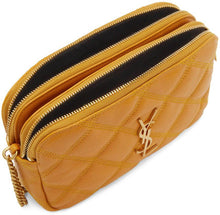 Saint Laurent Orange Becky Double Zip Bag