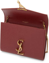 Saint Laurent Red Cassandra Chain Wallet Bag
