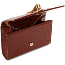 Saint Laurent Red Croc Small Kate Tassel Bag - SAINT LAURENT CROC ROUGE CROC SAC DE TASSEL DE KATE - 세인트 라이 렌트 레드 Croc 작은 케이트 술 백