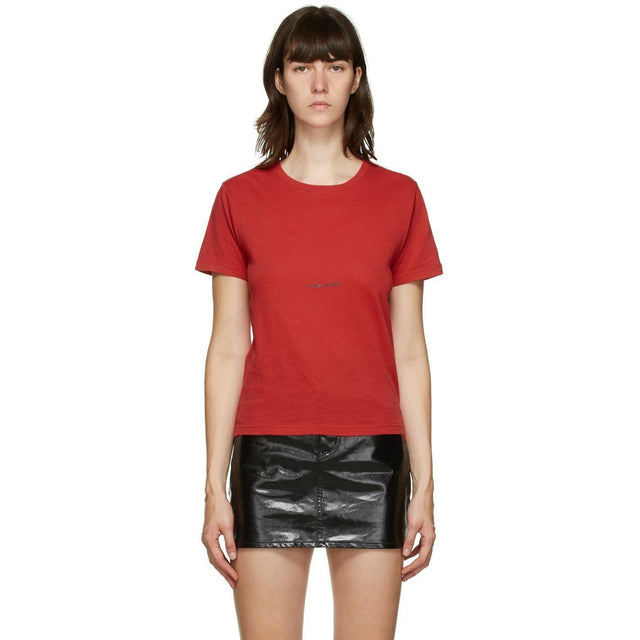 Saint Laurent Red Logo T-Shirt