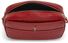Saint Laurent Red Quilted Victorie Camera Bag