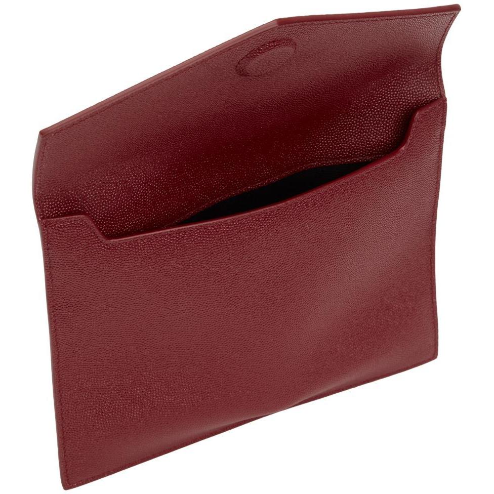 Saint Laurent Red Uptown Baby Pouch - Saint Laurent Red Uptown Baby Pouch - 세인트 로랑 레드 업타운 아기 주머니