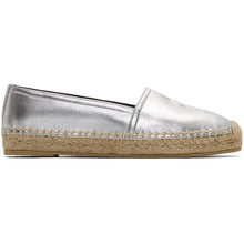 Saint Laurent Silver Monogramme Espadrilles