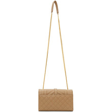 Saint Laurent Tan Quilted Small Envelope Bag