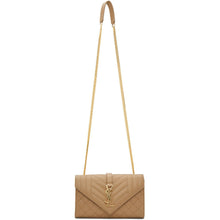 Saint Laurent Tan Quilted Small Envelope Bag - Sac Laurent bronzé petit sac à enveloppe matelassé - 세인트 로트 황갈색 퀼트 작은 봉투 백