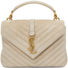 Saint Laurent Taupe Suede Medium College Bag