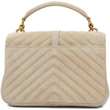 Saint Laurent Taupe Suede Medium College Bag