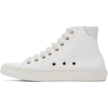 Saint Laurent White Canvas Malibu Sneakers