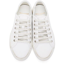 Saint Laurent White Canvas Malibu Sneakers - Sneakers Saint Laurent White White Malibu Sneakers - 세인트 라이 렌트 화이트 캔버스 말리부 스니커즈
