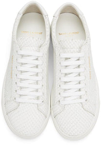 Saint Laurent White Python Andy Sneakers