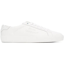 Saint Laurent White Python Court Classic Sneakers