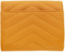 Saint Laurent Yellow Monogramme Compact Trifold Wallet