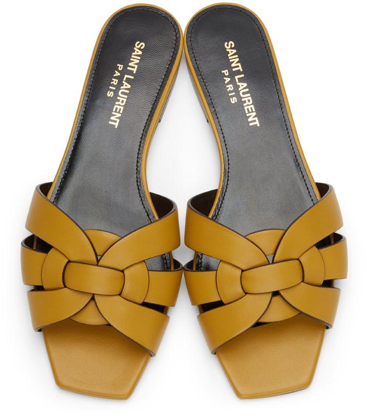 Saint Laurent Yellow Tribute Sandals