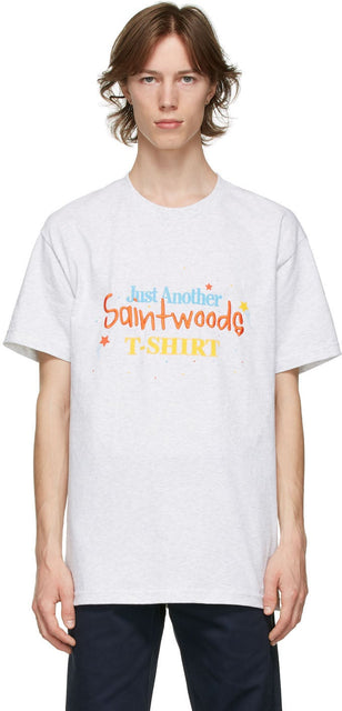 Saintwoods Grey 'Just Another' T-Shirt - Saintwoods gris 'juste un autre' T-shirt - 셍 우드는 회색 '그냥 다른'티셔츠 '