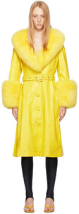 Saks Potts Yellow Fur Foxy Coat - Saks Potts Manteau Foxy Foxy Jaune - Saks Potts 노란색 모피 폭시 코트