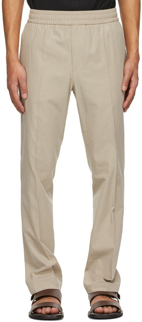 Salvatore Ferragamo Beige Relaxed Drawstring Trousers - SALVATORE FERRAGAMO BEIGE Pantalon de cordon décontracté beige - Salvatore Ferragamo Beige 편안한 Drawstring 바지