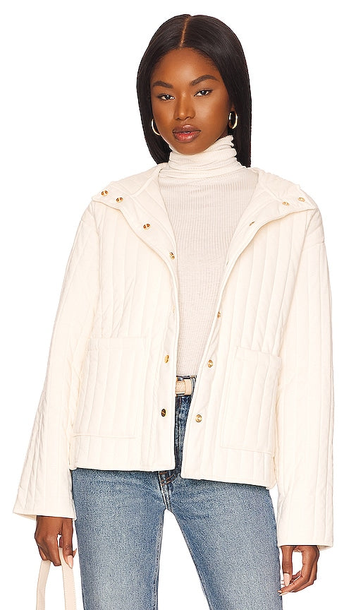 Sanctuary Quilted Nova Jacket in Cream Veste nova matelassée sanctuaire en crème 奶油中的sanctuary缝nova夹克