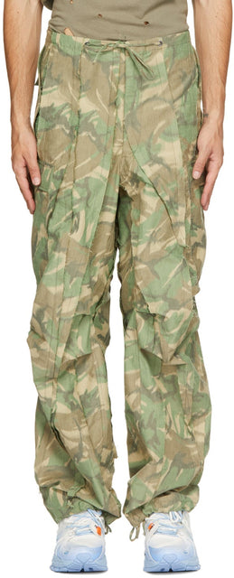 Sankuanz Green Camo Military Cargo Pants - Pantalon de cargaison militaire de Camo vert Sankuanz - 사나이즈 녹색 카모 군사화물 바지