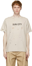Sankuanz Grey 'Sun City' Holes T-Shirt - T-shirt T-shirt Sankuanz Grey 'Sun City' - Sankuanz Gray 'Sun City'구멍 티셔츠