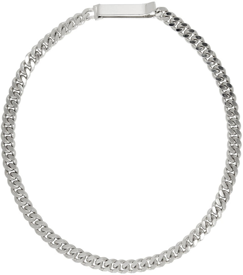 Saskia Diez Silver Grand Identity Choker – BlackSkinny