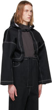 Sasquatchfabrix. Black Denim Three-Layer Bolero Jacket