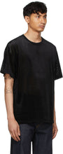 Sasquatchfabrix. Black Velour Mesh Big T-Shirt